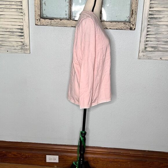 Tommy Hilfiger Womens Knitted Ivy Sweater Heart Patch V-Neck Pink Size 1X NWT - Picture 6 of 10